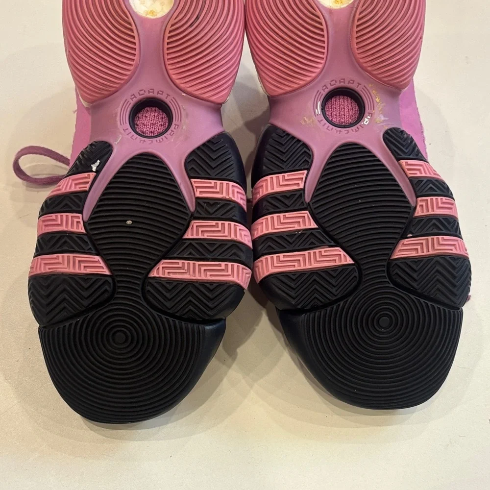 Vibrant Lilac and Black Sneakers with Orange Accents Trae 2 Basketball Sneakers